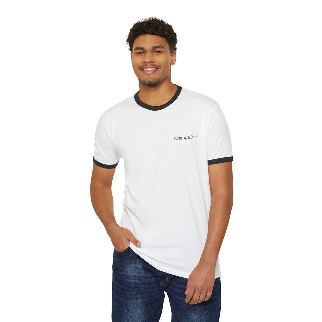 Average Joe Ringer Tee | Retro Minimal Graphic T-Shirt