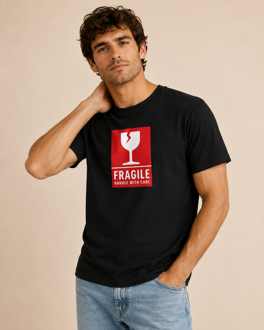 Fragile Handle With Care Tee | Funny Graphic T-Shirt