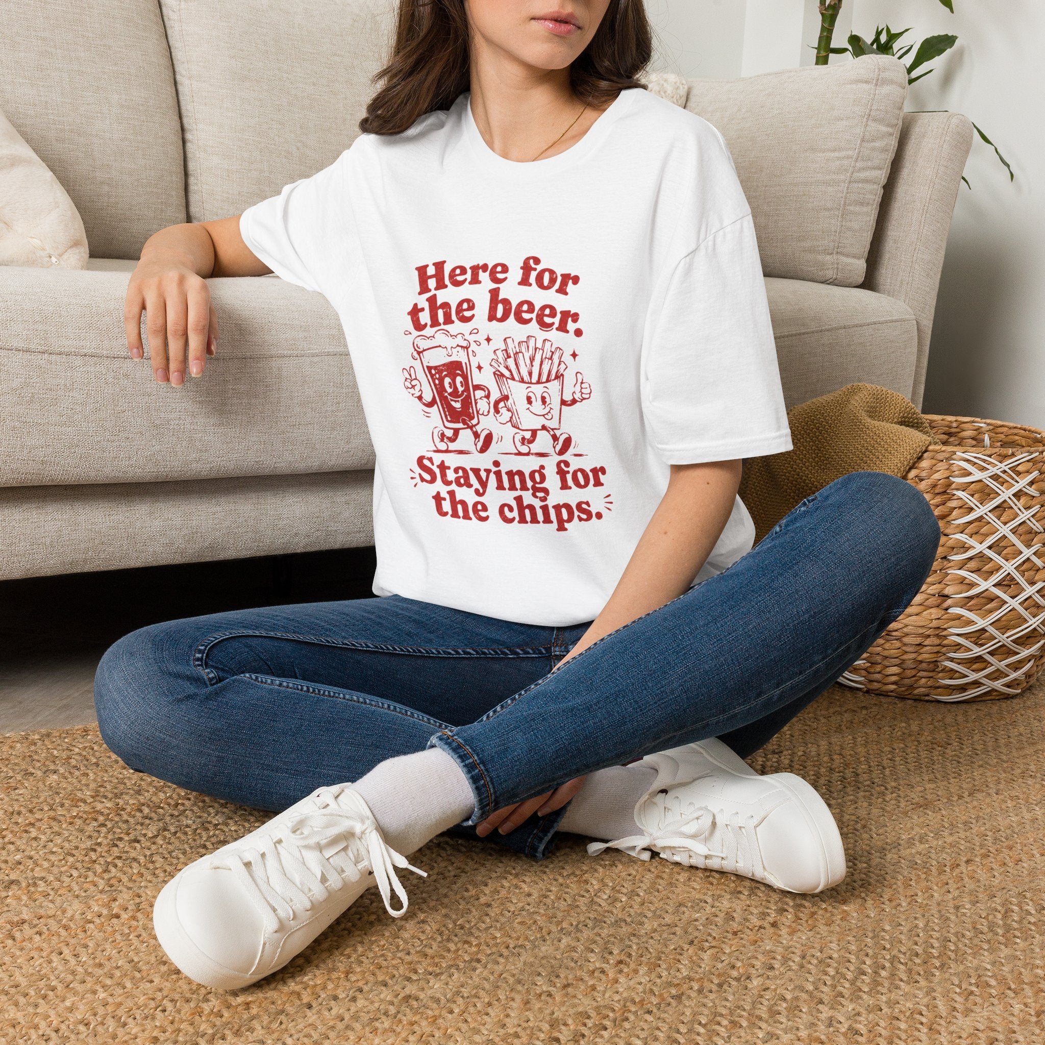Beer & Chips Tee | Funny Party Graphic T-Shirt