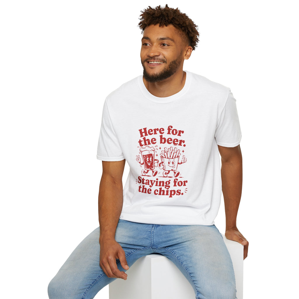 Beer & Chips Tee | Funny Party Graphic T-Shirt
